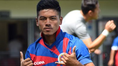 Jogador da Seleção do Tibete. Foto: Con Chronis/CONIFA