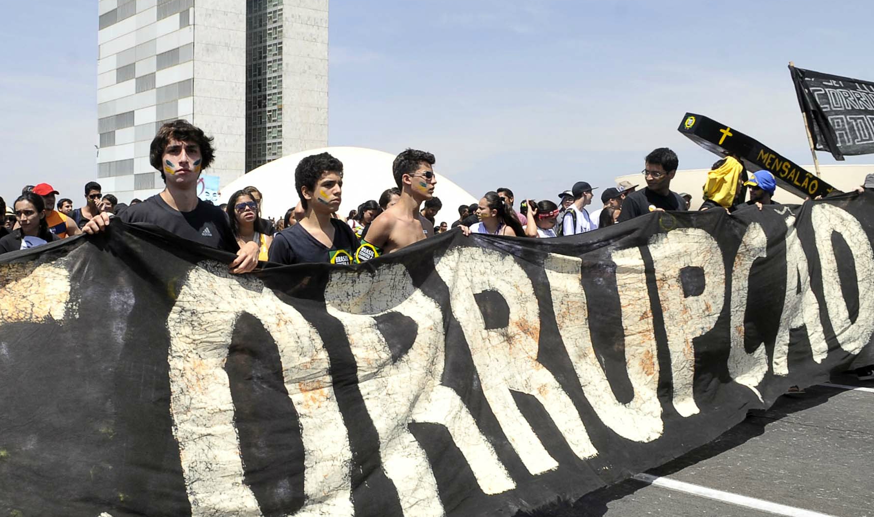 Protesto em Brasília. Foto Antonio Cruz / Agencia Brasil