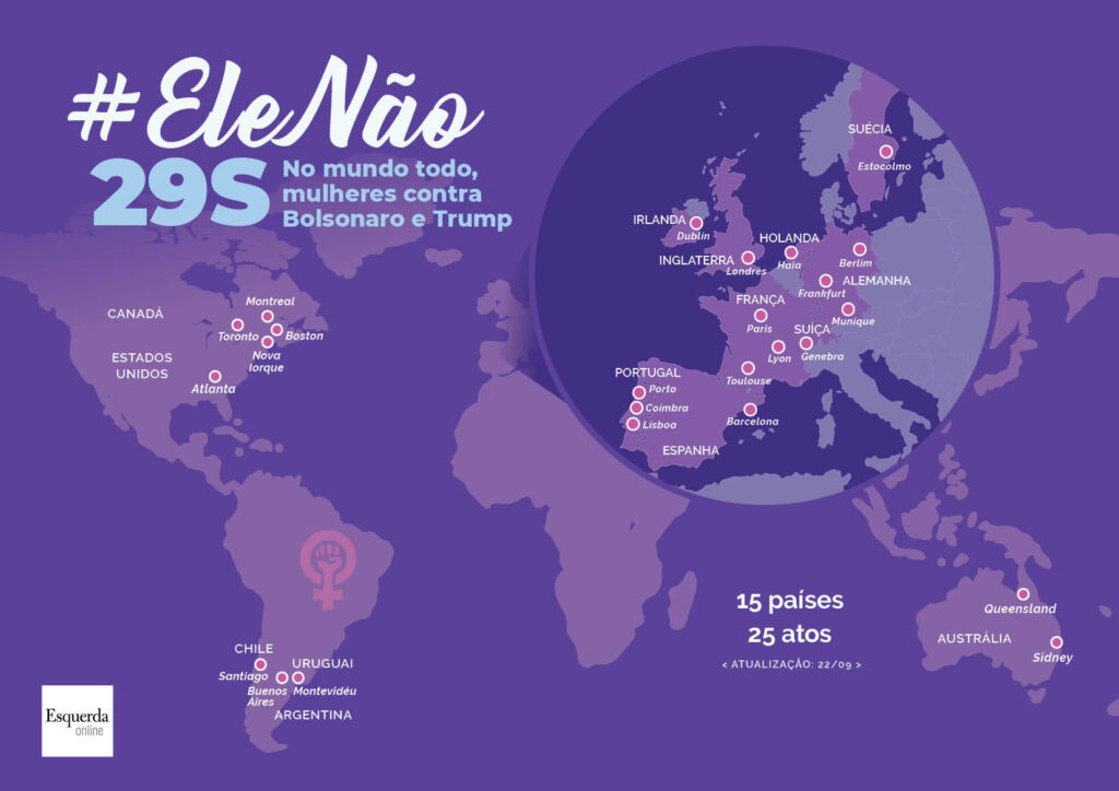 Mapa com os 25 atos
