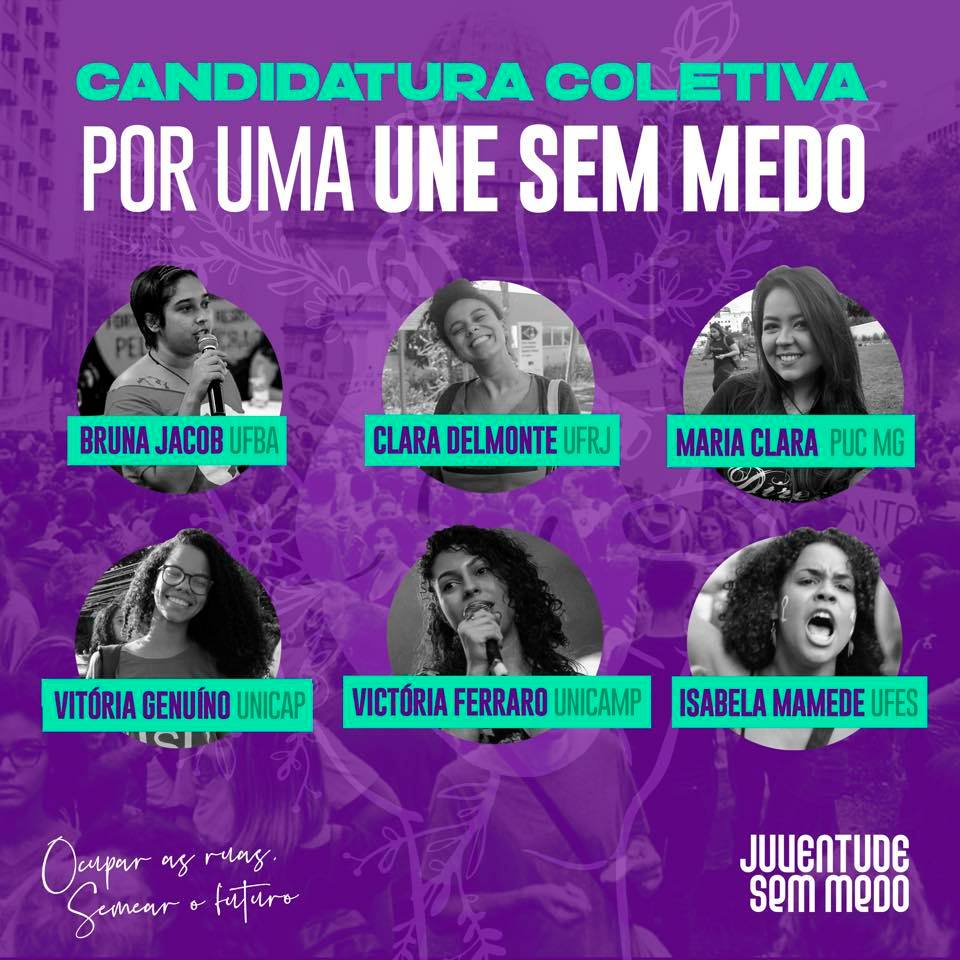 Juventude Sem Medo lança candidatura coletiva de mulheres para a Presidência da UNE