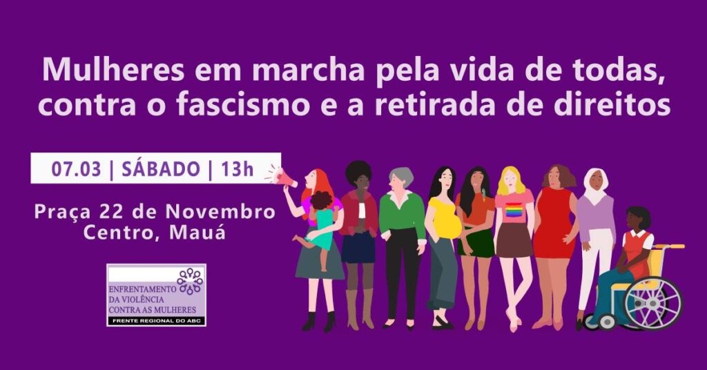 Mulheres do ABC Paulista realizam ato unificado neste sábado, em Mauá