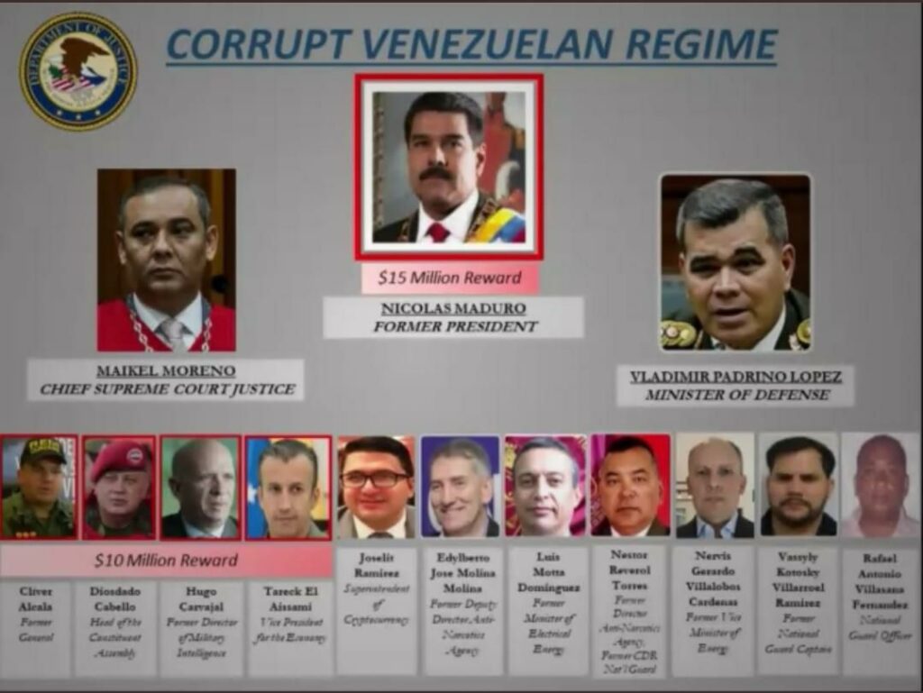 Absurdo: EUA acusam Maduro de narcoterrorista e oferecem “recompensa” de US$ 15 milhões