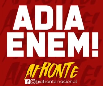 Pelo adiamento do Enem e contra o EAD: #AdiaEnem