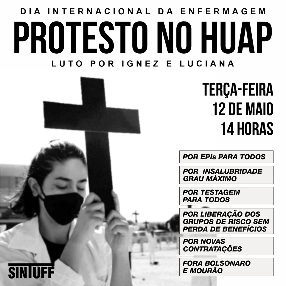 Servidoras do HUAP, em Niterói, farão ato nesta terça, Dia da Enfermagem