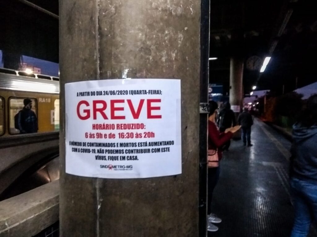 Metroviários de BH entrarão em greve a partir desta quarta-feira