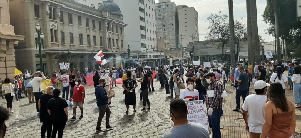 Ato em Ribeirão Preto defende a vida e a democracia, se opõe ao racismo e pede Fora Bolsonaro