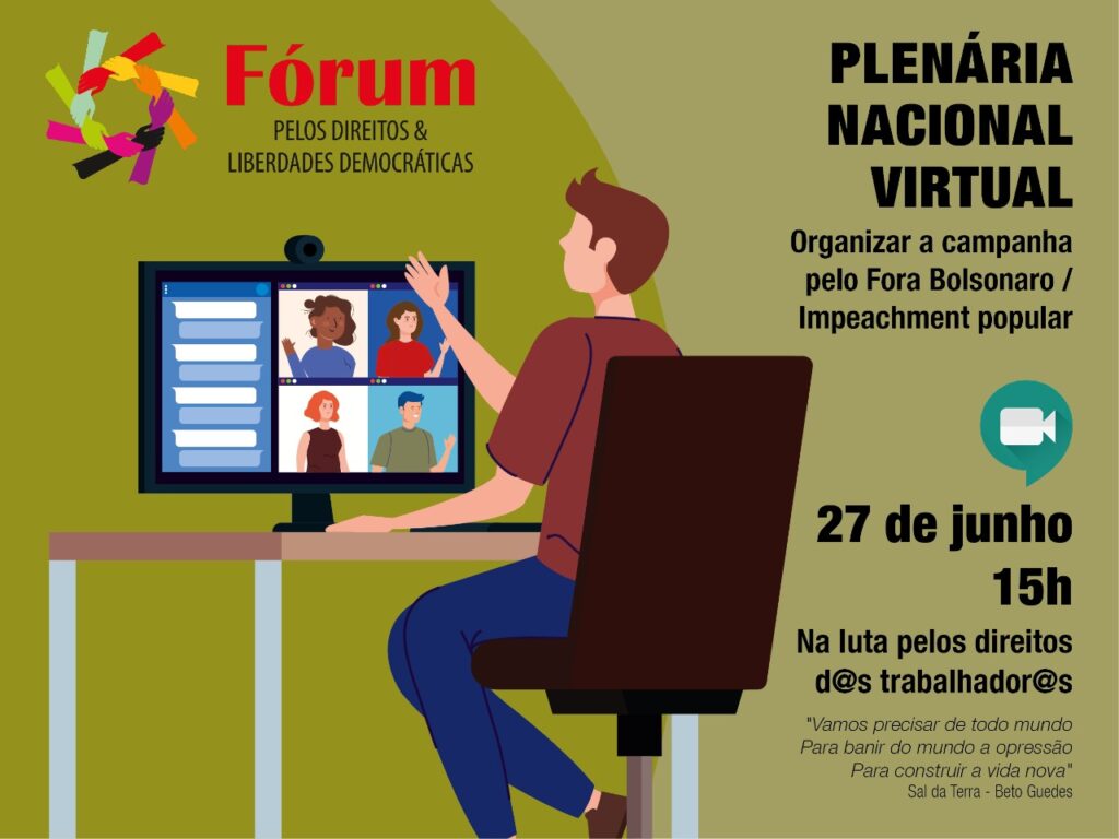 Fórum por Direitos e Liberdades Democráticas fará plenária nacional no dia 27