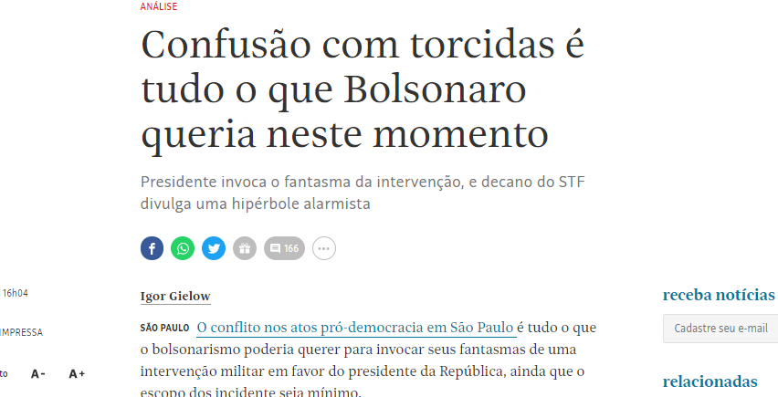 Protestos populares, confusão jornalística e o corre-corre da razão  