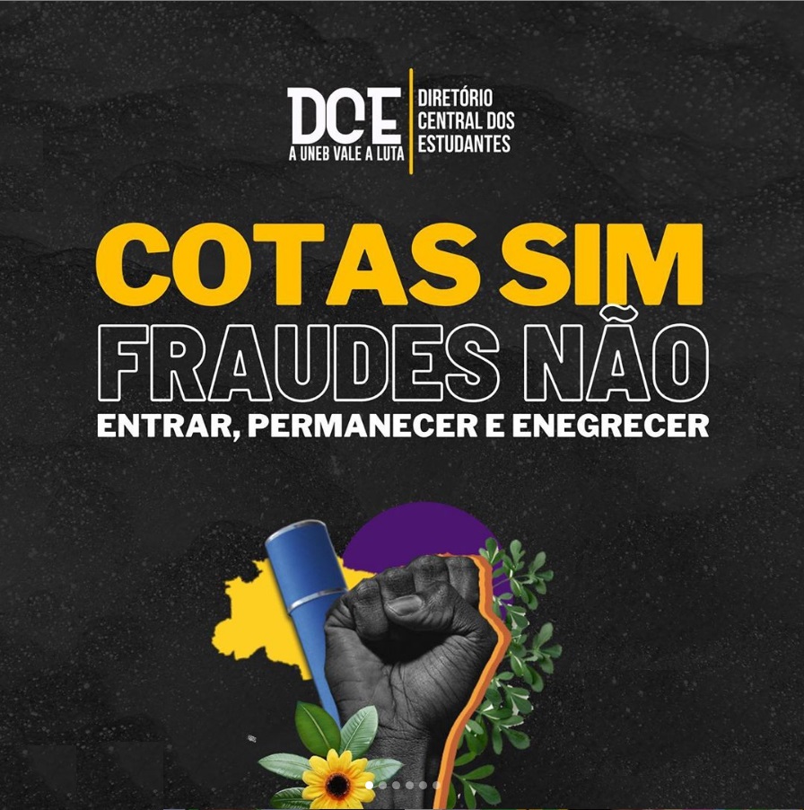 COTAS SIM! FRAUDES NÃO! Entrar, permanecer e enegrecer