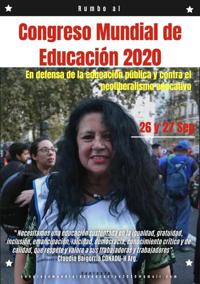 Congresso Mundial em defesa da educação pública e contra o neoliberalismo educacional