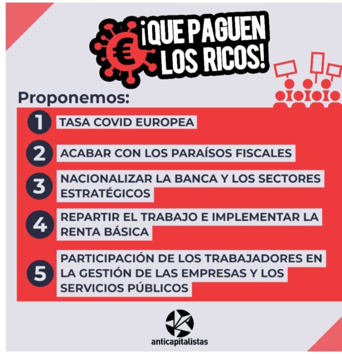 Estado Espanhol: ¡Que paguen los ricos!