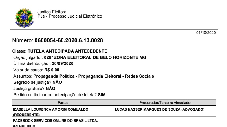 Iza Lourença ganha liminar na Justiça para retomar o uso do Instagram 
