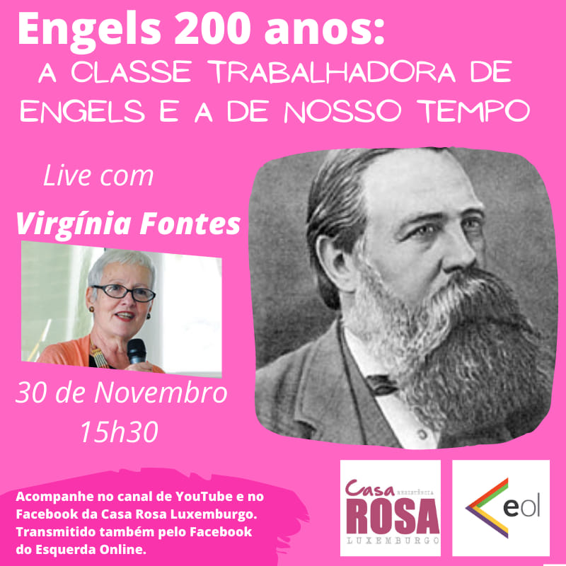 200 anos de Engels: Participe da live com Virgínia Fontes, no dia 30