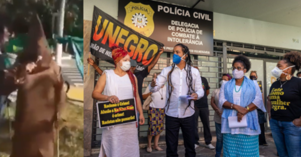 Racistas vestem-se como a Ku Klux Klan e movimento negro revida com ato nas ruas de Porto Alegre