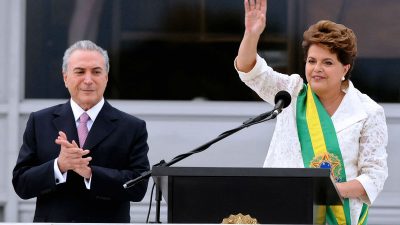 Michel Temer e Dilma Rousseff, na posse