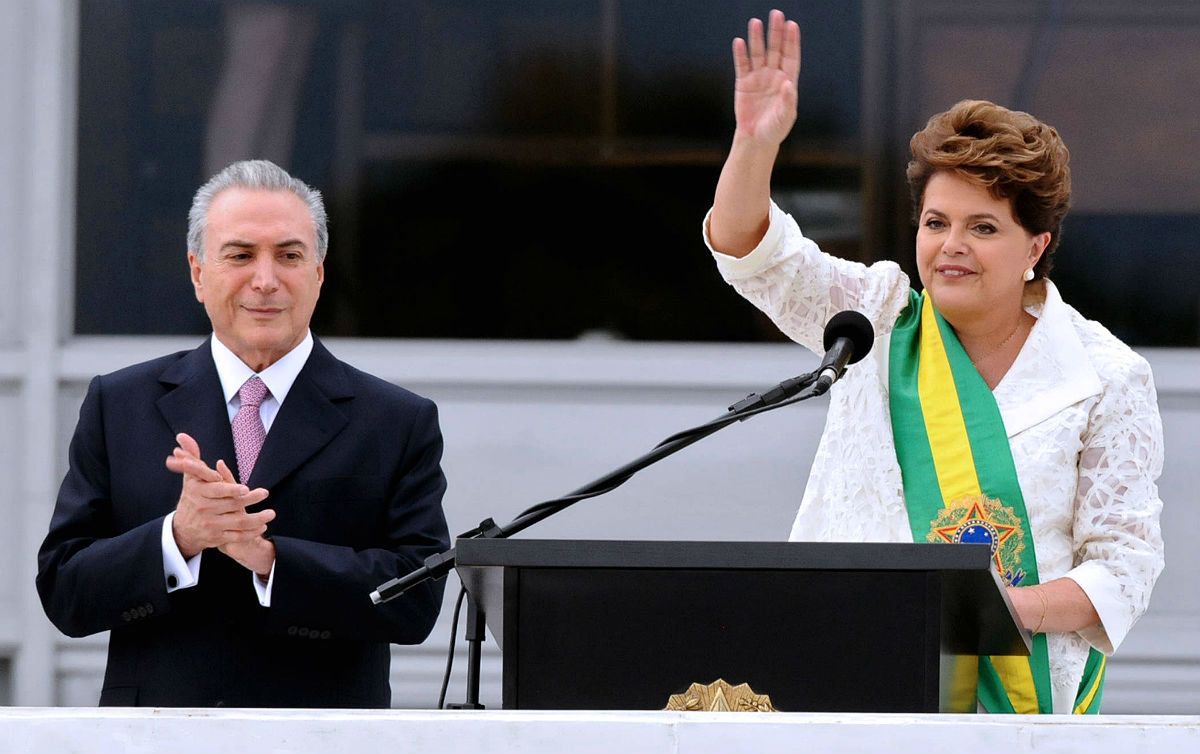 Michel Temer e Dilma Rousseff, na posse