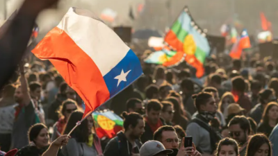 Bandeira Chile protestos