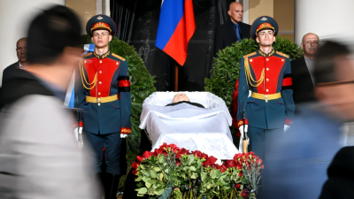 Caixão de Mikhail Gorbachev em Moscou, em 3 de setembro de 2022