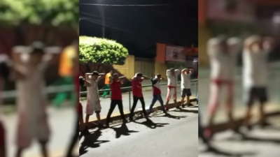 Torcedores do Vila Nova são obrigados a entoar gritos de guerra do Goiás durante abordagem, em Goiânia Goiás