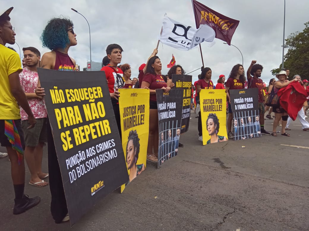 Ativistas do Afronte! na posse do Lula