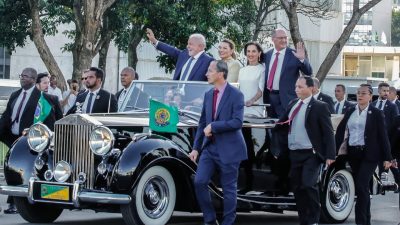 Lula, Janja, Dona Lu e Alckmin na posse em Brasília