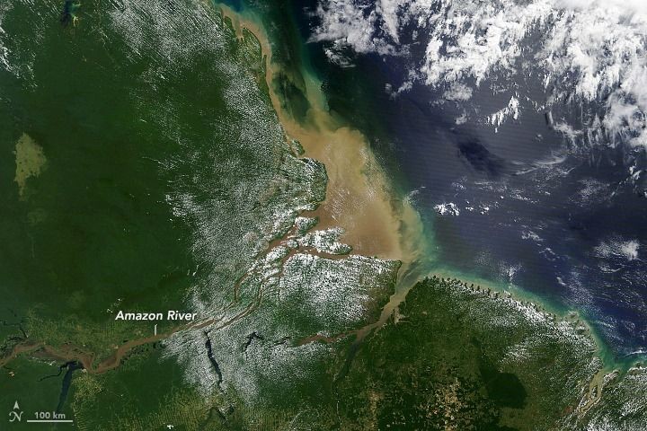 Na foz do rio Amazonas