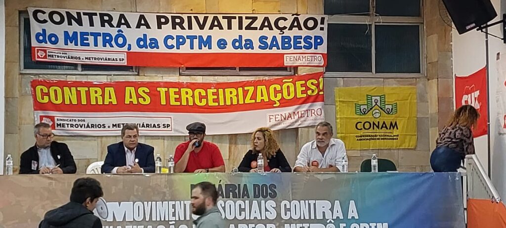 Trabalhadores do metrô, CPTM e Sabesp se reúnem para organizar a luta contra a privatização